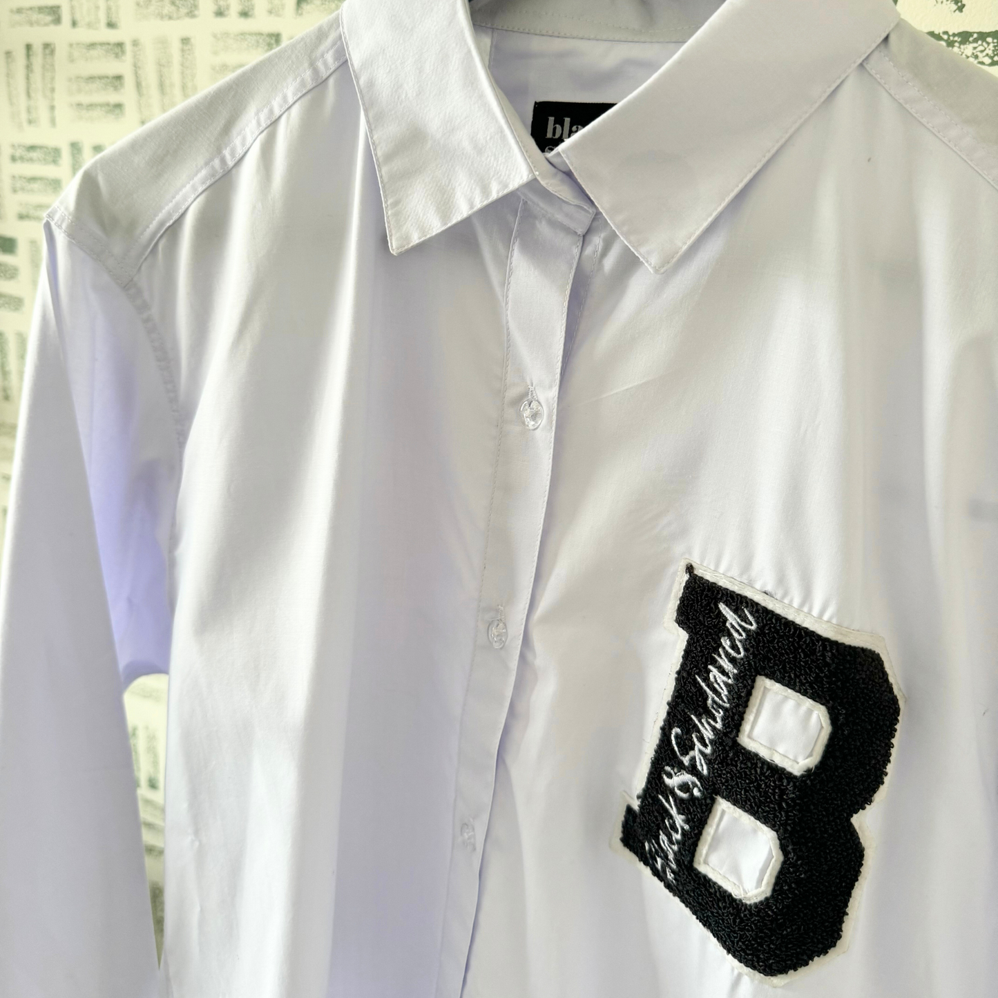 Black & Scholared Varsity Poplin Shirt