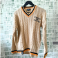 Grambling State University® V-Neck Cable-Knit Sweater