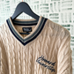 Howard University™ V-Neck Cable-Knit Sweater