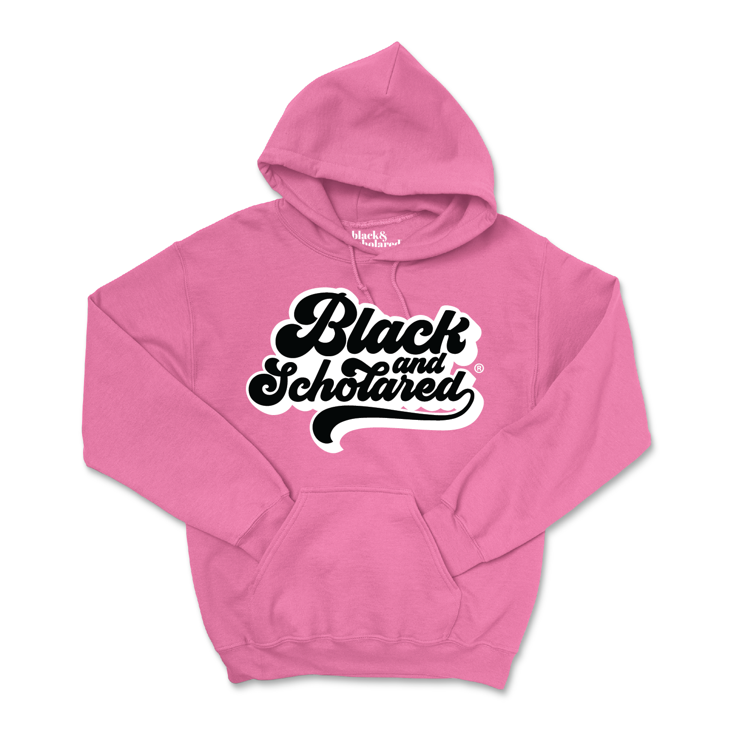 Black & Scholared Script Logo Two-Toned Hoodie XL