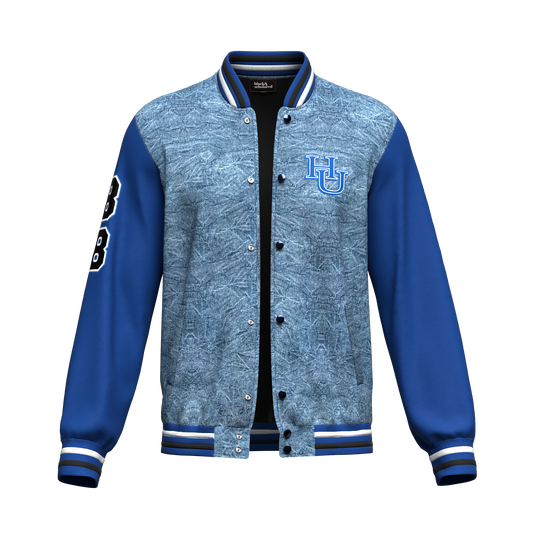 Hampton University™ Denim Letterman Varsity Jacket