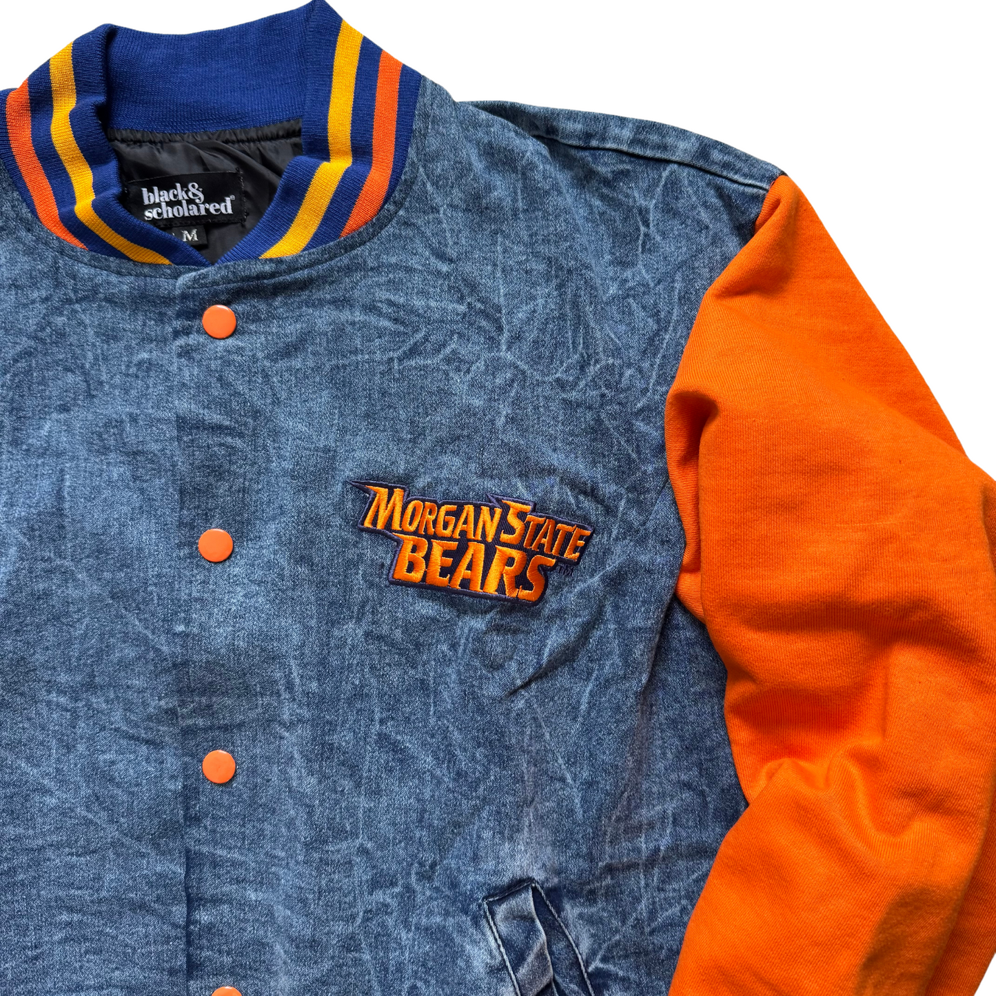 Morgan State™ Denim Letterman Varsity Jacket