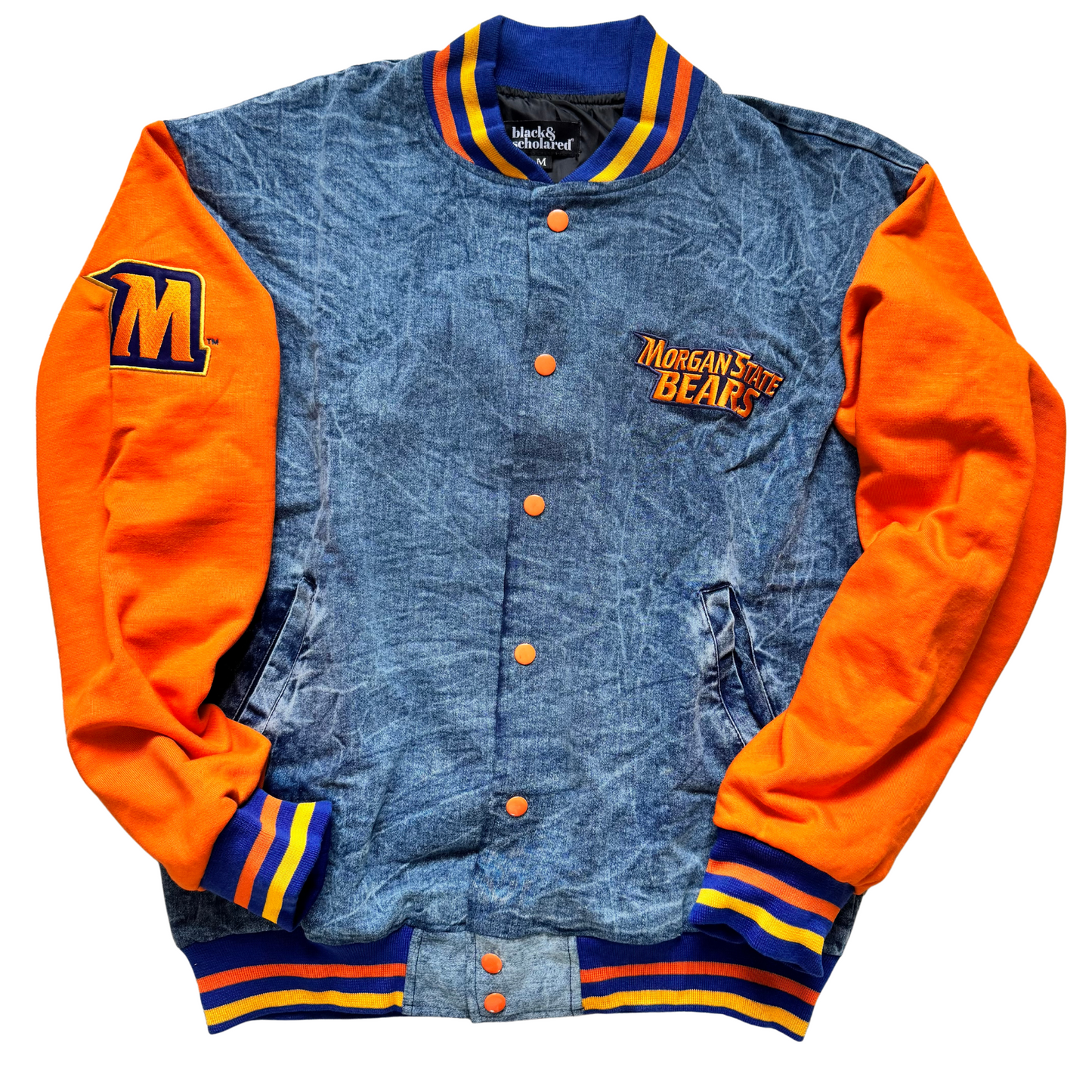 Morgan State™ Denim Letterman Varsity Jacket